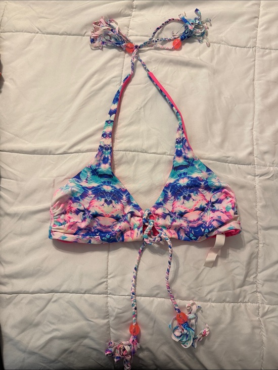 Victoria's Secret Other - *Reversible*  Colorful / Hot Pink Floral Tie-Front Halter Bikini Top